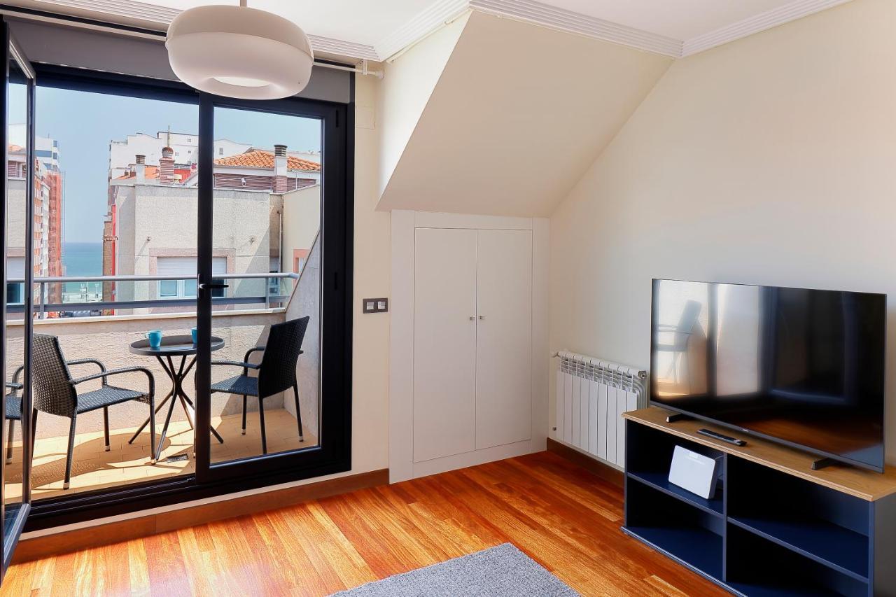 Atico Con Terraza, Vistas Al Mar Y Parking En Playa De S Lorenzo خيخون المظهر الخارجي الصورة